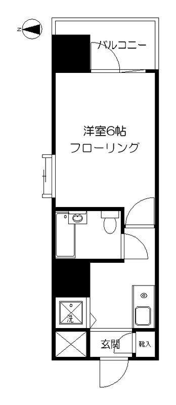 ライオンズプラザ所沢(1K/3階)の間取り写真