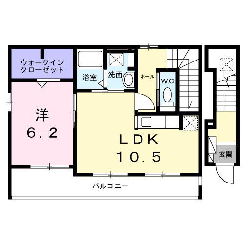 ラ ルミエール メゾンVIII(1LDK/2階)の間取り写真