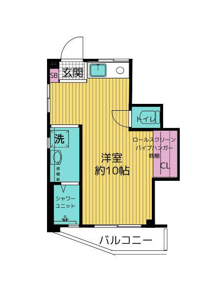 LILIO世田谷(ワンルーム/3階)の間取り写真