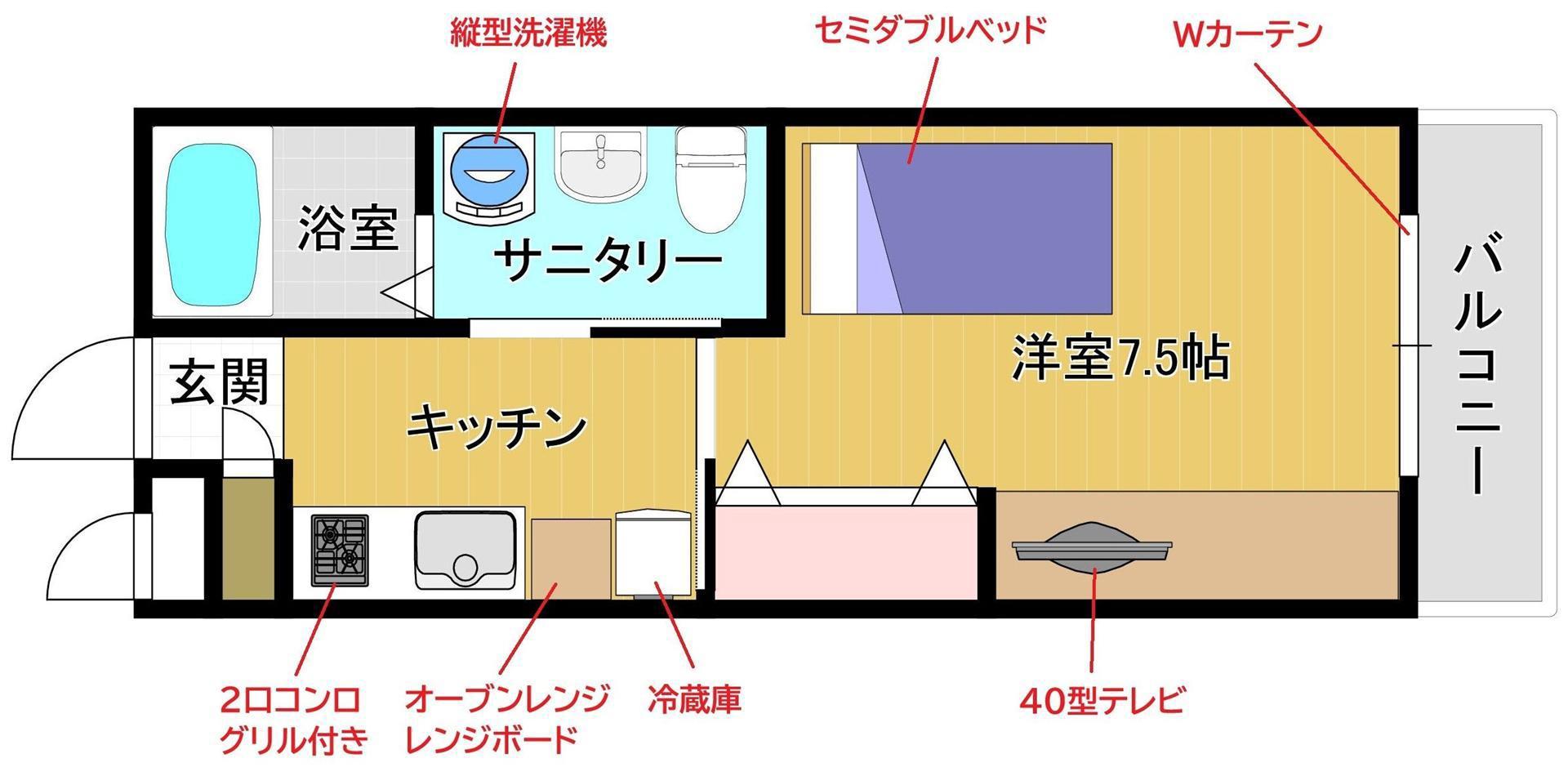 ブルーマーシュこあら(1K/3階)の間取り写真