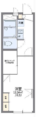 レオパレス浪華II(1K/1階)の間取り写真