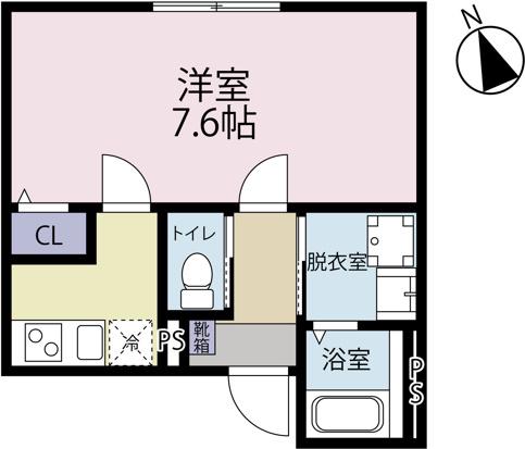 ヴィレスタ鹿島田(1K/2階)の間取り写真