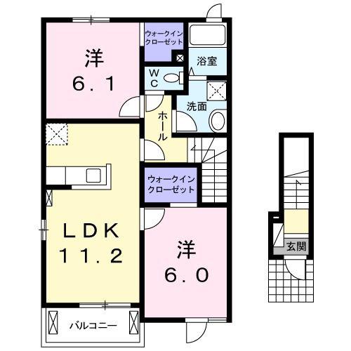 サンリット(2LDK/2階)の間取り写真