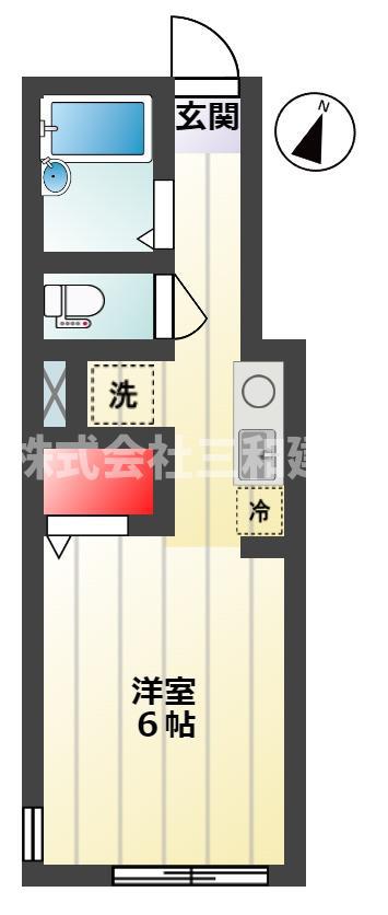 SAYUSA(1K/1階)の間取り写真
