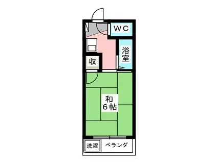 吉野荘(1K/2階)の間取り写真