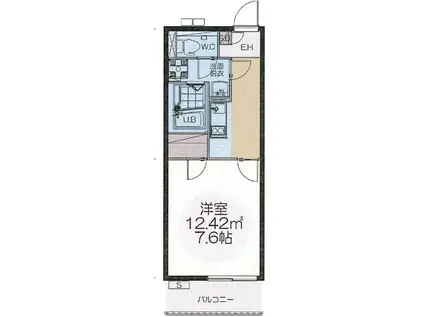 レガーメ空港南(1K/1階)の間取り写真