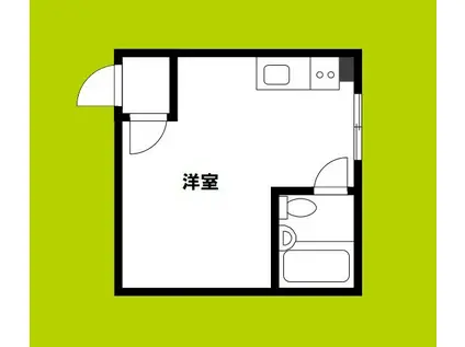 大宝上本町レッドハイツ(ワンルーム/4階)の間取り写真