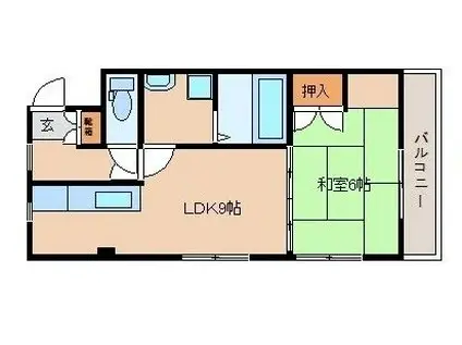 セレンティア(1LDK/1階)の間取り写真