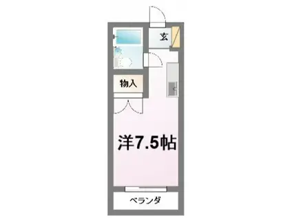 リスタ所沢(1K/3階)の間取り写真