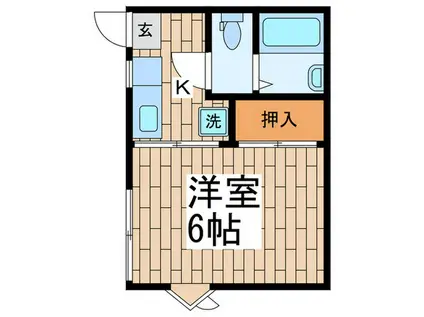 よしみハイム(1K/1階)の間取り写真