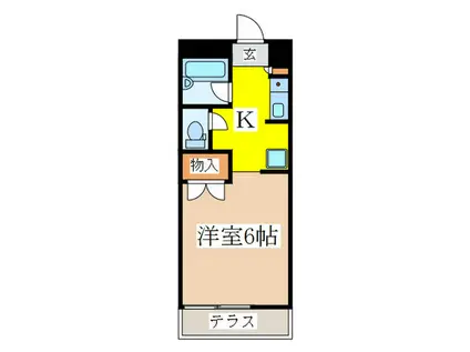 光徳第3マンション(1K/1階)の間取り写真