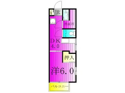 穂高第2ブラザーズ柏(1DK/7階)の間取り写真