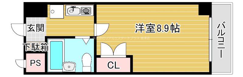 野路一番館(1K/3階)の間取り写真