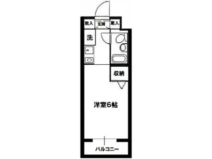 レジオンス上石神井(ワンルーム/3階)の間取り写真