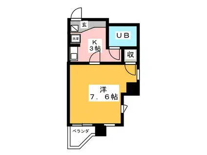 亀戸AKビル(1K/2階)の間取り写真