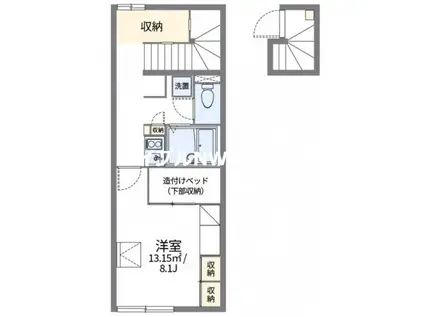 レオパレスNEW伊部(1K/2階)の間取り写真