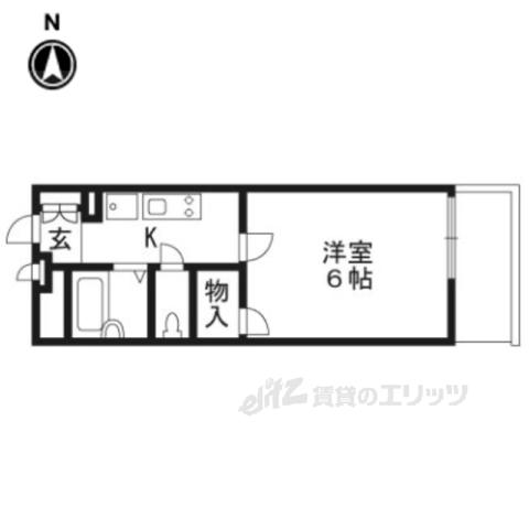 レオパレス吉祥院(1K/1階)の間取り写真