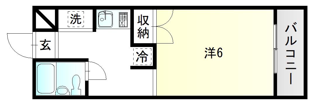 コスモピア(1K/2階)の間取り写真