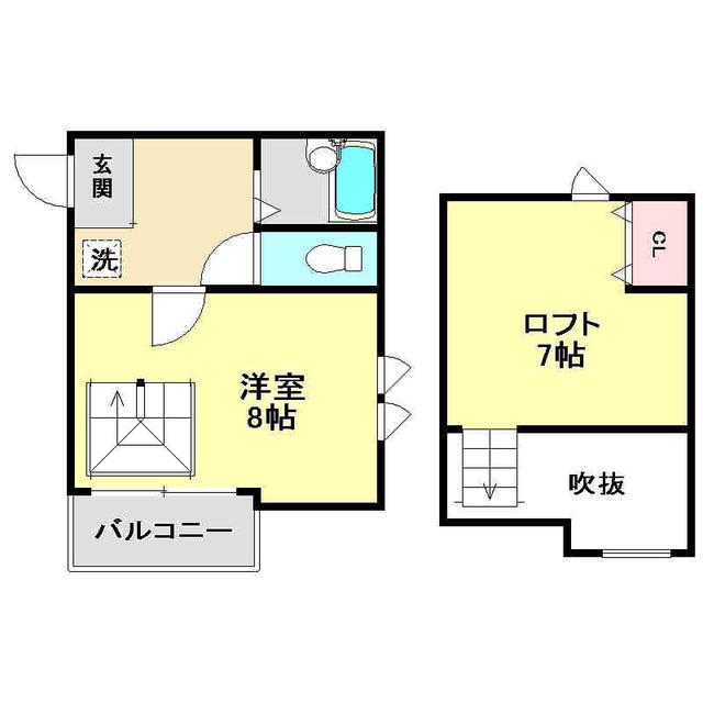 ピュアセントハウス(ワンルーム/1階)の間取り写真