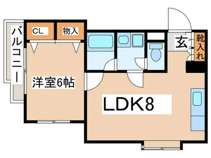 オークヴィラ(1LDK/3階)の間取り写真