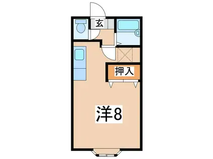 代官町ハウスII(ワンルーム/3階)の間取り写真