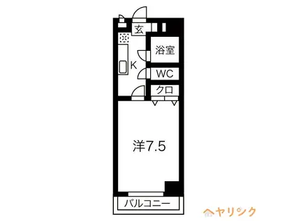 アーバンビル早川(1K/5階)の間取り写真