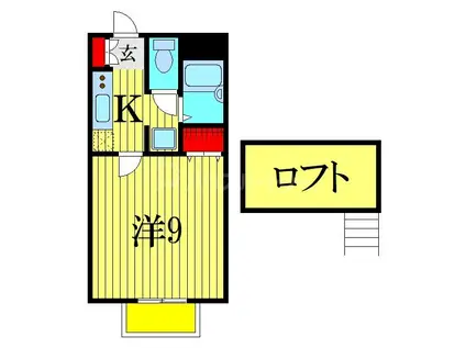 セナリオフォルム東船橋(1K/2階)の間取り写真