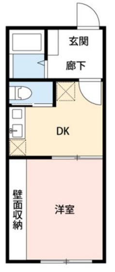 ライオンズマンション京橋(1DK/4階)の間取り写真