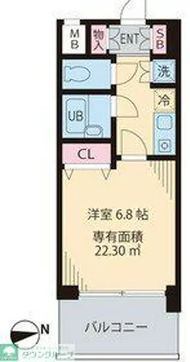 ビイルーム新宿 6階階 間取り