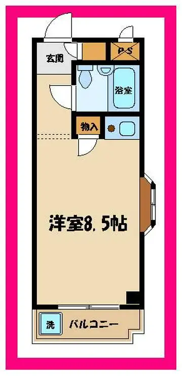 セザールプラザ府中 4階階 間取り
