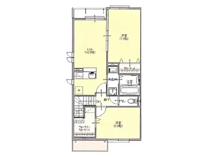 アルベリール(2LDK/2階)の間取り写真