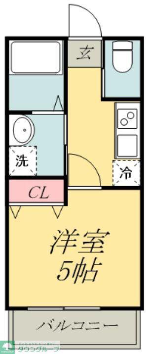 グレイス光風(1K/2階)の間取り写真