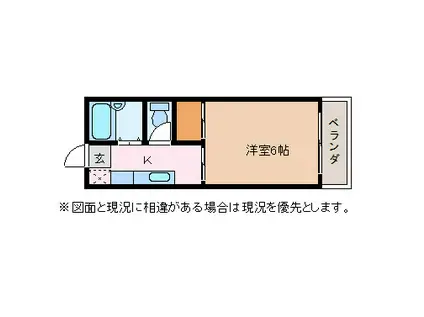 メゾンハタコシ(1K/1階)の間取り写真