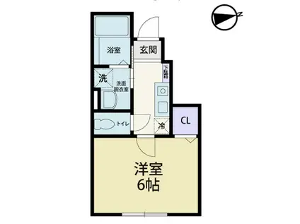 セレッソ・ヴィンデ(1K/1階)の間取り写真