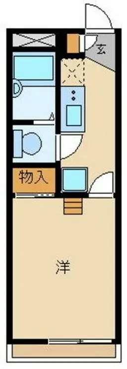 レオパレスミラクルパーク 1階階 間取り