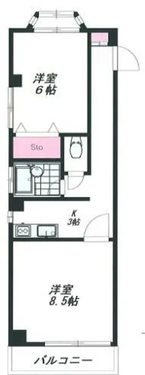 メゾン東麻布 2階階 間取り