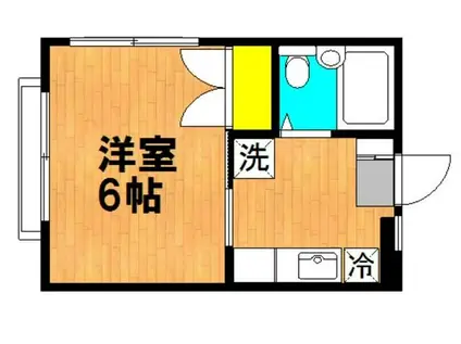 サンハイツ(1K/2階)の間取り写真