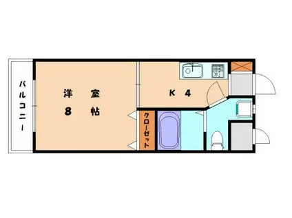 プレアール教育大前II(1K/3階)の間取り写真