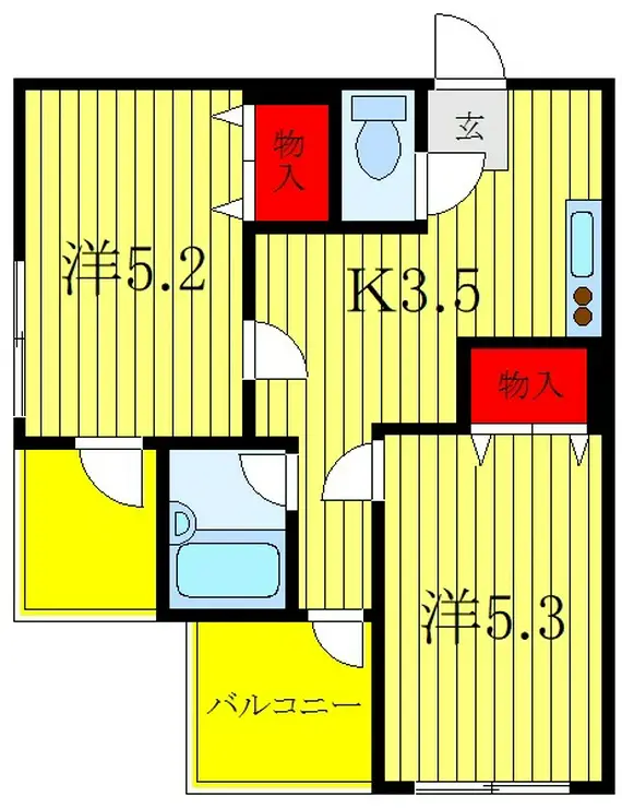 ベルタス蓮根 3階階 間取り