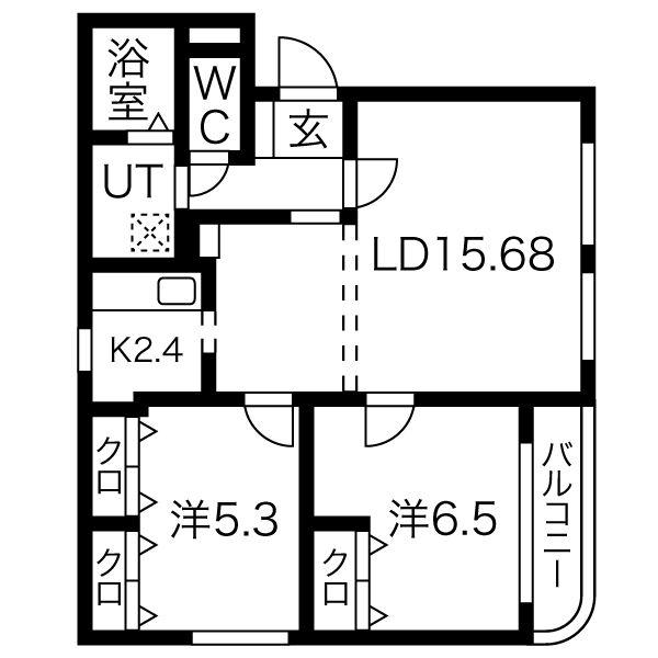 VESTLIFE21(2LDK/2階)の間取り写真