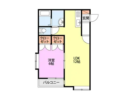 グレース静(1LDK/1階)の間取り写真