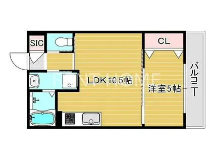 セレニティ衣摺(1LDK/3階)の間取り写真
