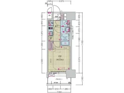 プレサンス桜山駅前アフォード(1K/4階)の間取り写真