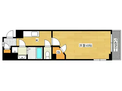 SA05(1K/10階)の間取り写真