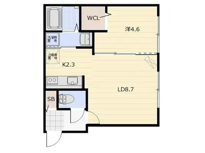 BELLE MAISON GRACE(1LDK/3階)の間取り写真