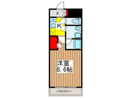 アーバンコート浦和(1K/2階)の間取り写真