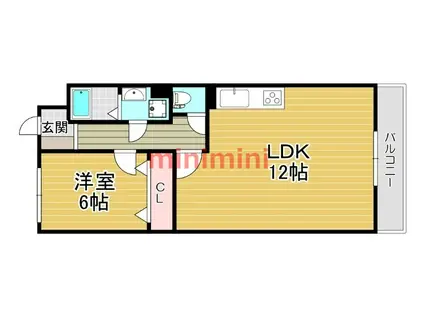 双葉マンション(1LDK/4階)の間取り写真