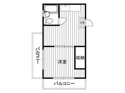 HPマンション和光(1K/3階)の間取り写真