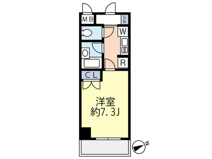 グランヴァン上板橋(1K/4階)の間取り写真