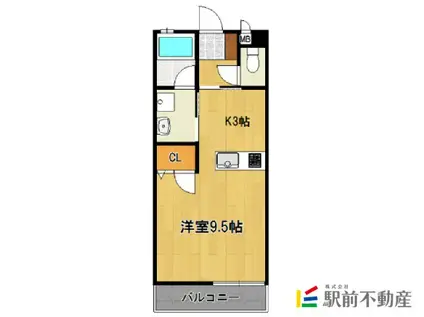 レジデンス蔵上(1K/6階)の間取り写真